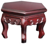 Hexagonal Chen Leung-Style Chinese Vase Stand, 10"x10"x6"