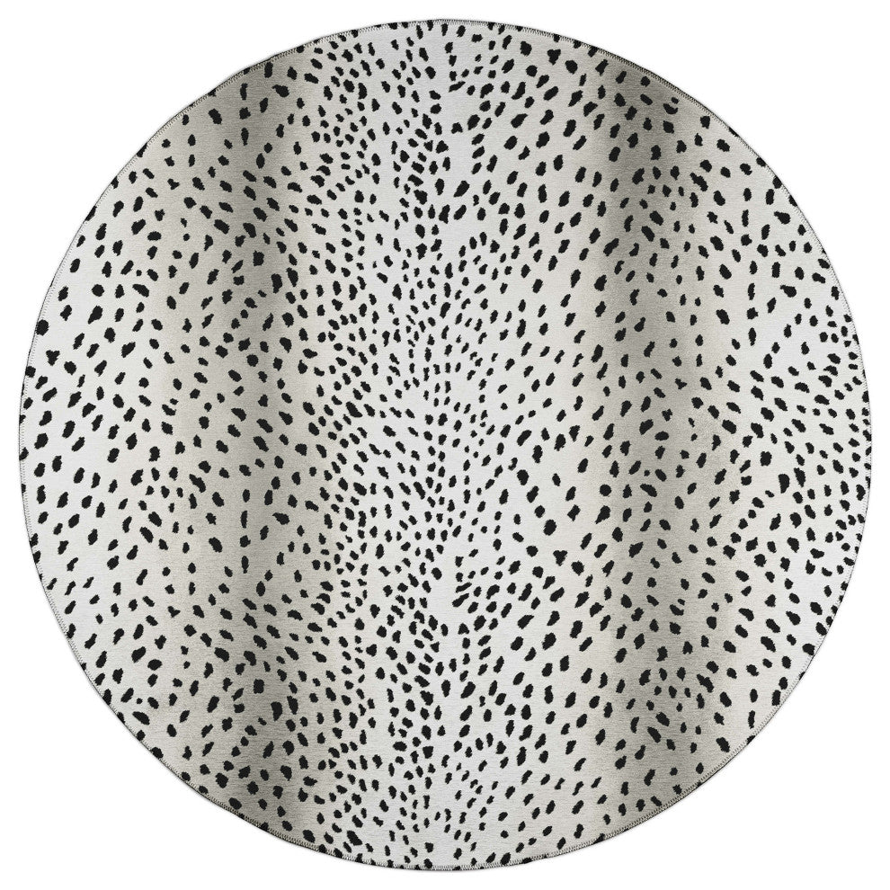 Indoor/Outdoor Mali ML3 Ivory Machine Washable 8' x 8' Round Rug