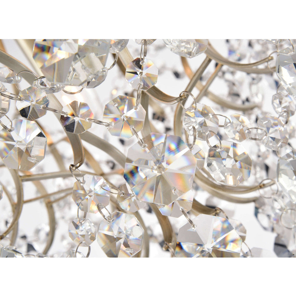 Jamie 3-Light Crystal Flush Mount, Champagne Finish