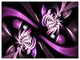 Purple on Black 3D Surreal Art, Floral Canvas Art Print, 40"x30"