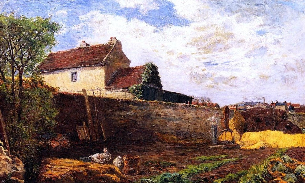 Paul Gauguin Geese on the Farm, 18"x27" Wall Decal