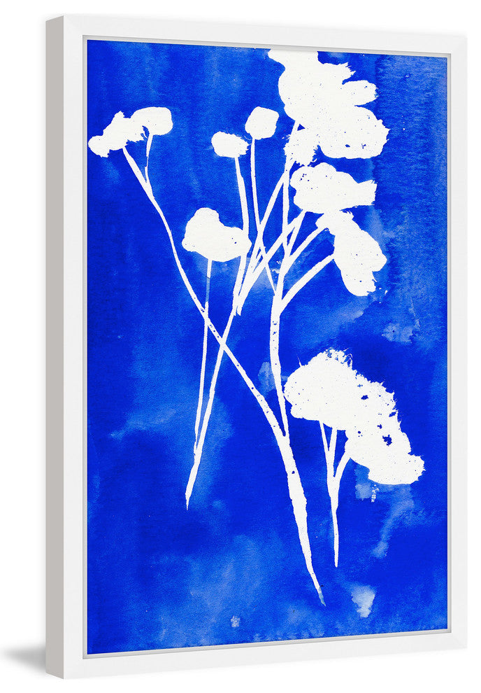 "Cyan Watercolor" by Christine Lindstrom Framed Painting Print, 24x36