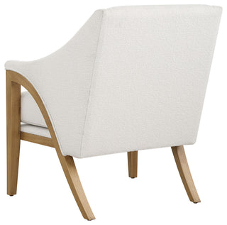 Uttermost Evolve White Fabric Accent Chair