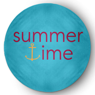 Summer Time Anchored Nautical & Coastal Chenille Area Rug