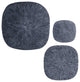 1" x 14" x 14" Gray Sandstone, Ribbed Square - Wall Decor