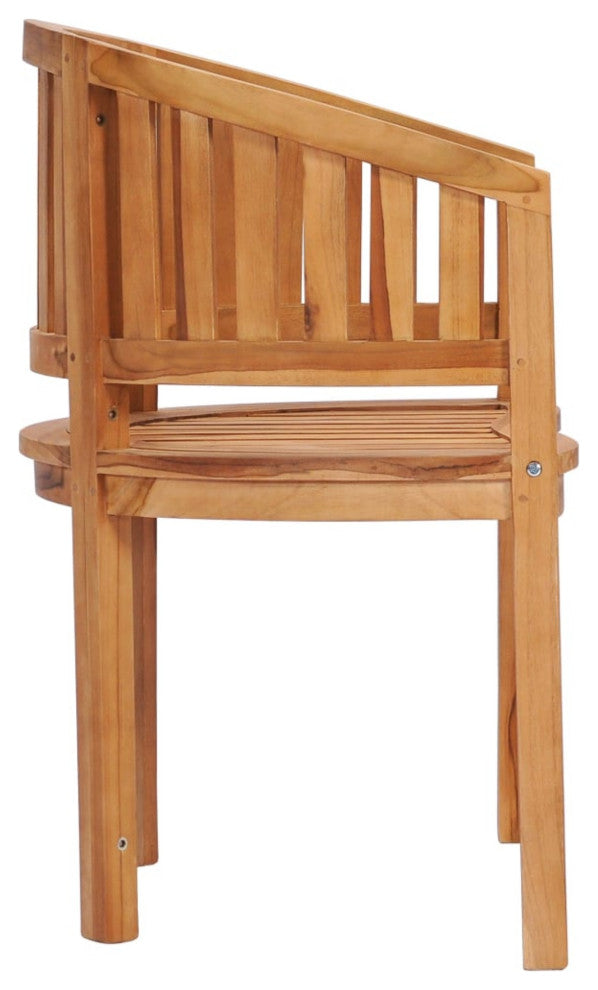 Vidaxl Banana Chair Solid Teak Wood