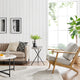 Circular Modern Grey Concrete Finish Black Metal Legs Accent Table