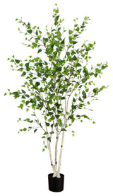 7ft. Artificial Birch Tree With Real Touch Leaves