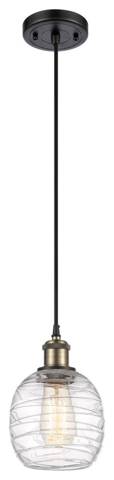 Innovations 516-1P-BAB-G1013-LED 1-Light Mini Pendant Black Antique Brass