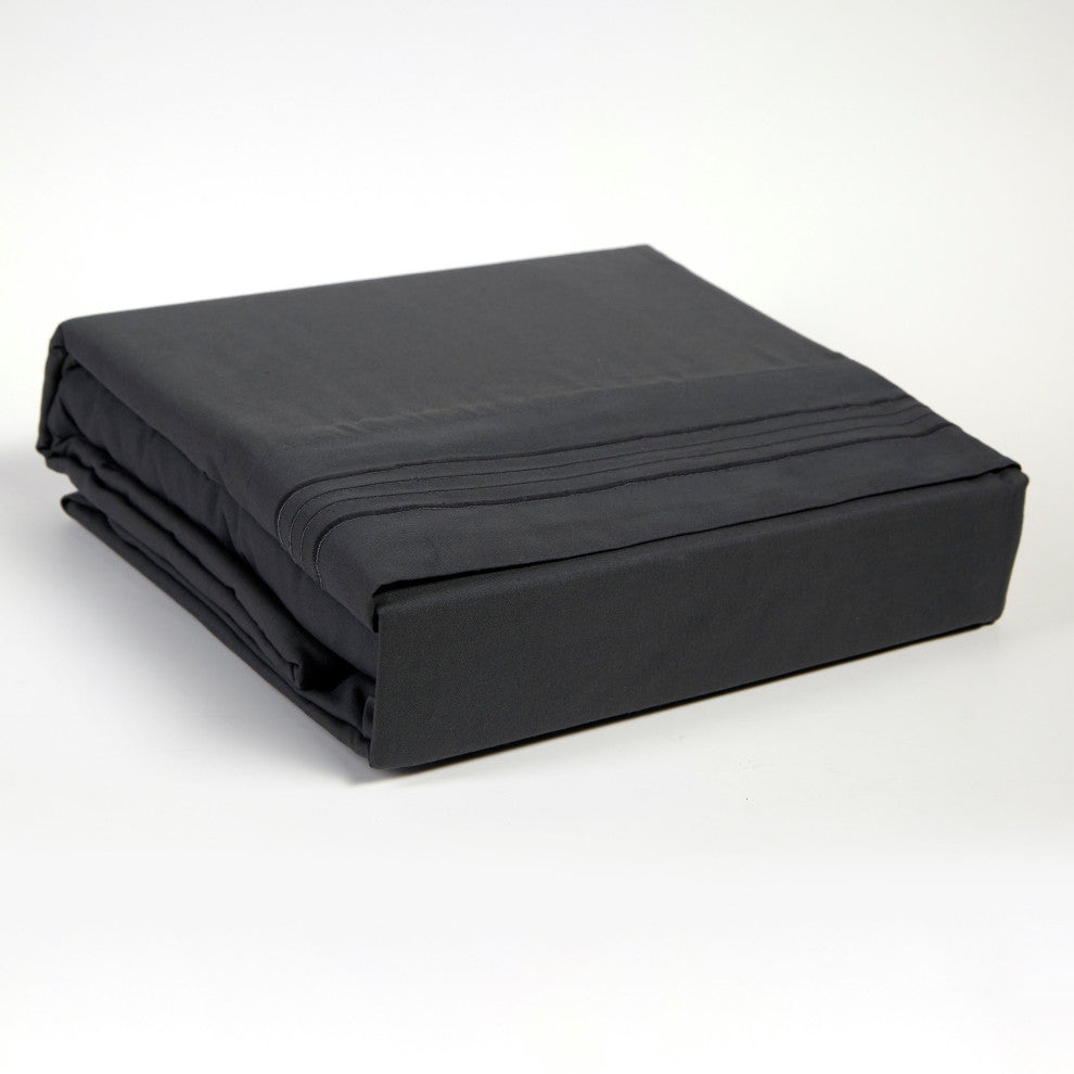 Linum Home Textiles 1800 TC Brushed Microfiber Sheet Set with 4 Line Embroidery