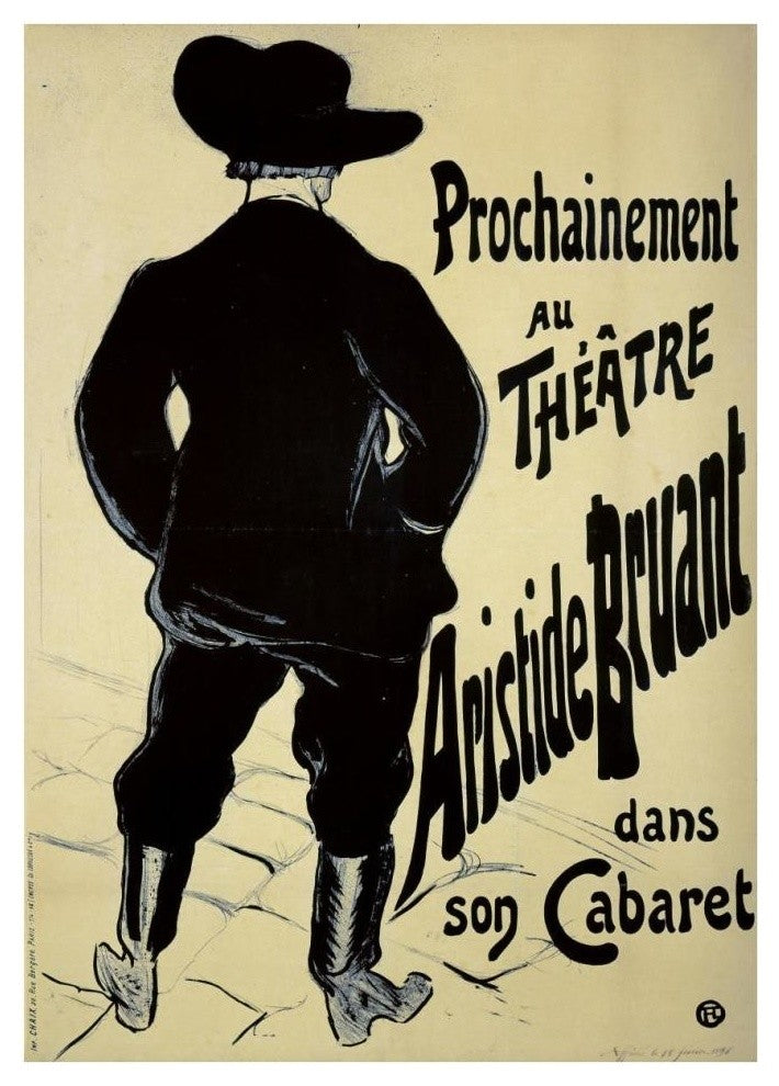 "Theatre Aristide Bruant" Digital Paper Print by Henri Toulouse-Lautrec, 27"x38"