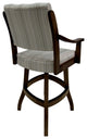 Swivel Counter Wood Bar Stool Casa on S-Base, Natural Fun and Dark Mahogany, 30"