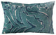 Plutus Blue Velvet Damask Luxury Throw Pillow, 22"x22"
