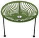 Zicatela Indoor/Outdoor Handmade Side Table, Cactus Weave, Black Frame