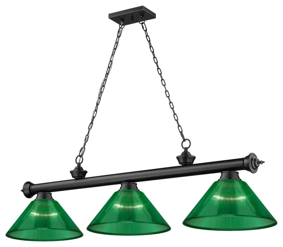 Zlite 2306-3MB-ARG 3-Light Billiard, Green