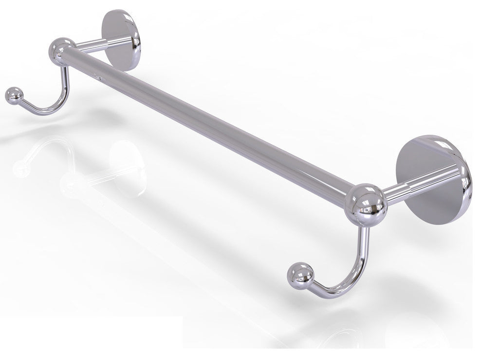 Prestige Skyline 30" Towel Bar with Integrated Hooks, Polished Chrome