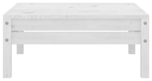 vidaXL Patio Furniture Set 3 Piece Wooden Conversation Set Solid Wood Pine White