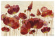 "Red Flowers on Cream Crop" Digital Paper Print by Silvia Vassileva, 38"x26"