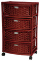 29" Natural Fiber Chest of Drawers, Mahogany