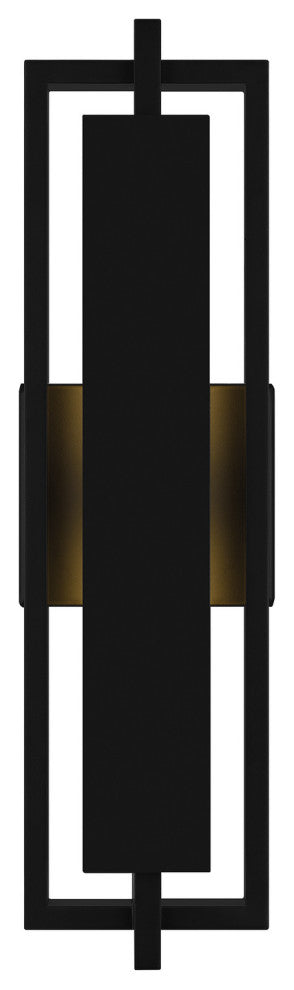 Quoizel PNT8406MBK LED Outdoor Wall Lantern, Pointsett