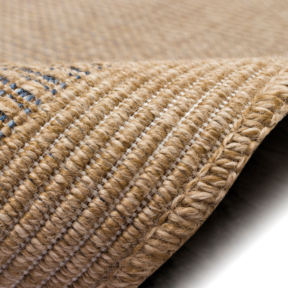 Sahara Texture Border Indoor/Outdoor Rug, Navy, 3'3"x4'11"