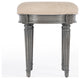 Butler Bernadette Cherry Vanity Stool, Powder Gray