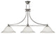 Bolla Brushed Nickel Three Light Linear