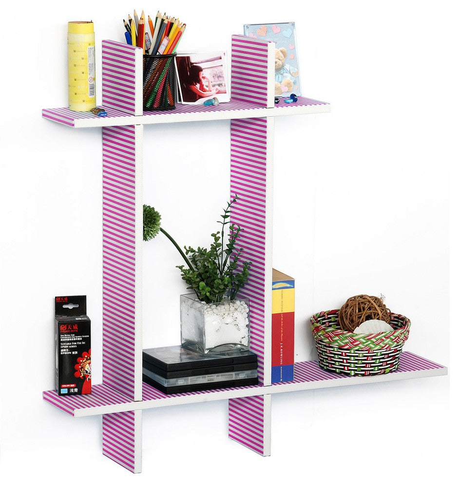 Love Song-B Leather Cross Type Shelve / Book Shelve / Floating Shelve (4 pcs)