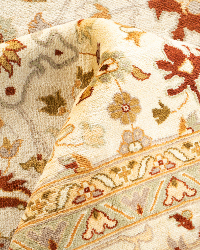 Mogul, One-of-a-Kind Hand-Knotted Area Rug Ivory, 9' 1" x 12' 1"