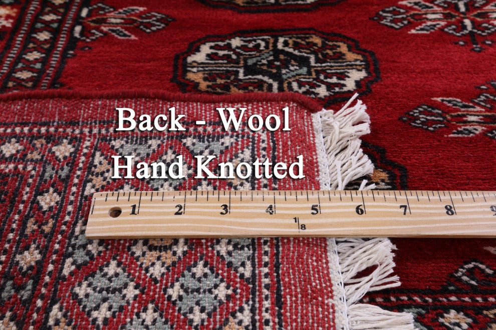 Handmade Silky Bokhara Wool Rug 4' 2" X 6' 8" - Q13794