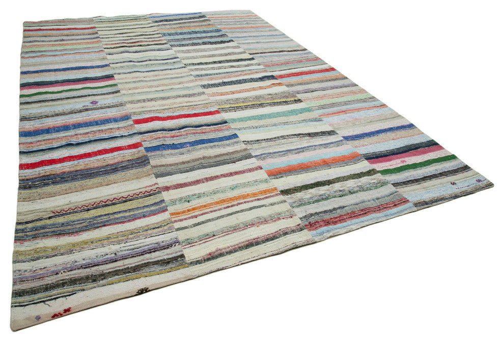 Rug N Carpet - Handmade Anatolian 8' 9'' x 12' 6'' Rustic Patchwork Kilim Rug