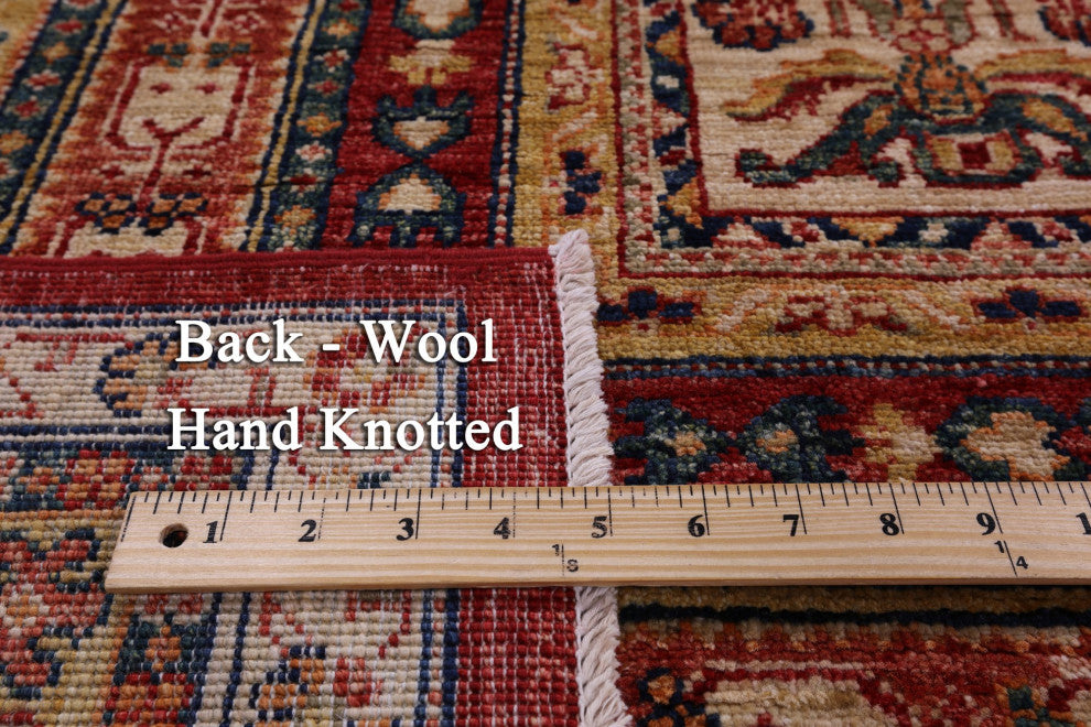 8' 2" X 11' 4" Persian Garden Design Hand Knotted Rug Q10956