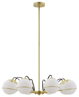 Hanna 8-Light Chandelier Opal Gold