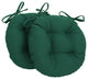 16" Solid Twill Round Tufted Chair Cushions, Set of 2, Green