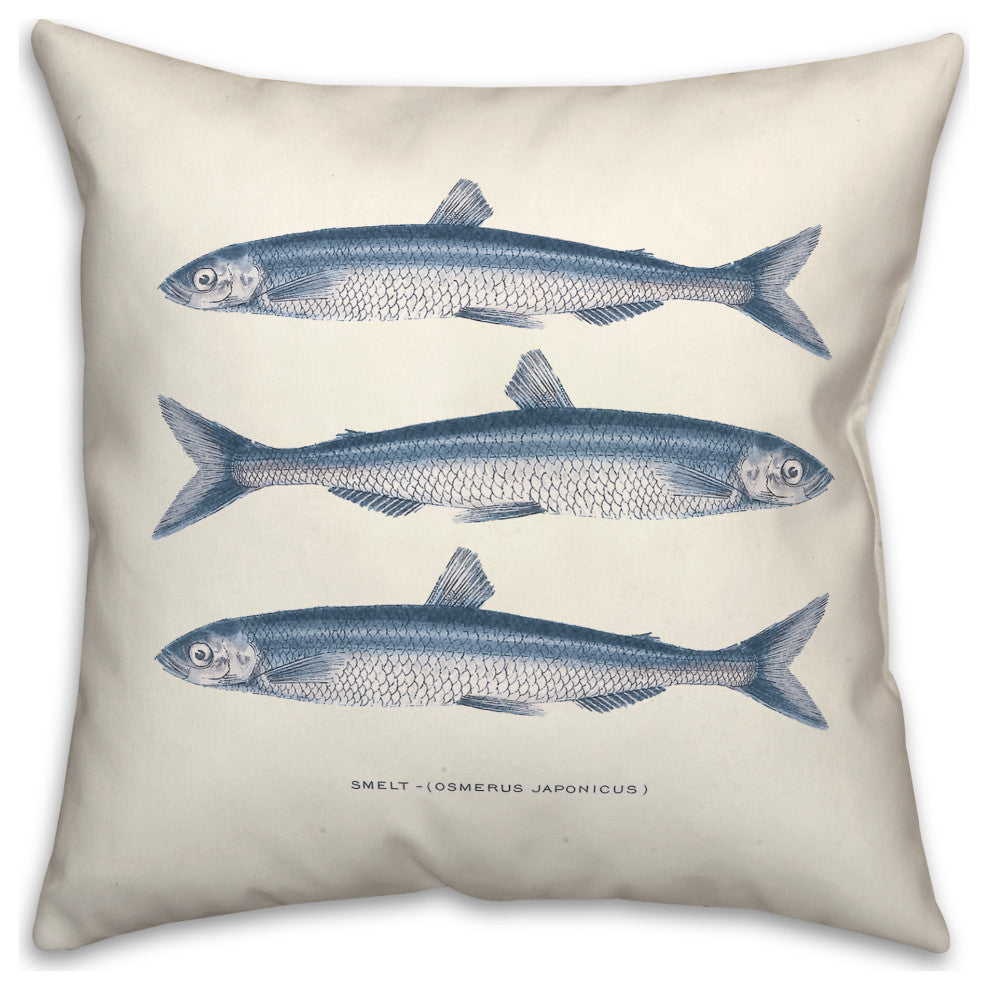 Smelt Fish 18x18 Indoor / Outdoor Pillow