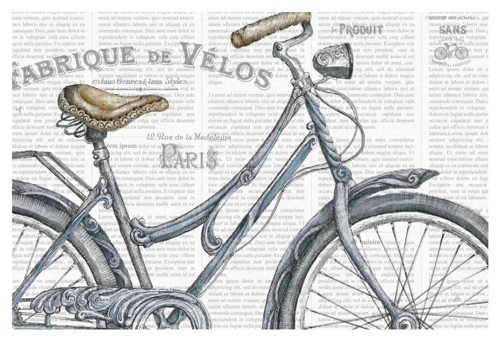 "Bicycles III" Digital Paper Print by Daphne Brissonnet, 26"x18"