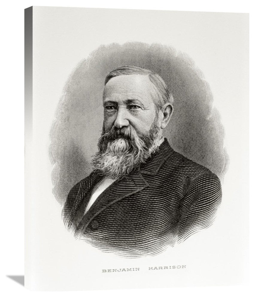 "Benjamin Harrison" Stretched Canvas Giclee, 24"x30"