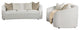 Coaster Rainn 2-piece Modern Fabric Upholstered Tight Back Living Room Set Latte