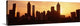 "Sunset skyline Atlanta GA" Canvas Art, 36"x12"x1.25"