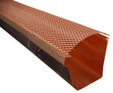 K Style Copper Hinged Gutter Screen, 5"