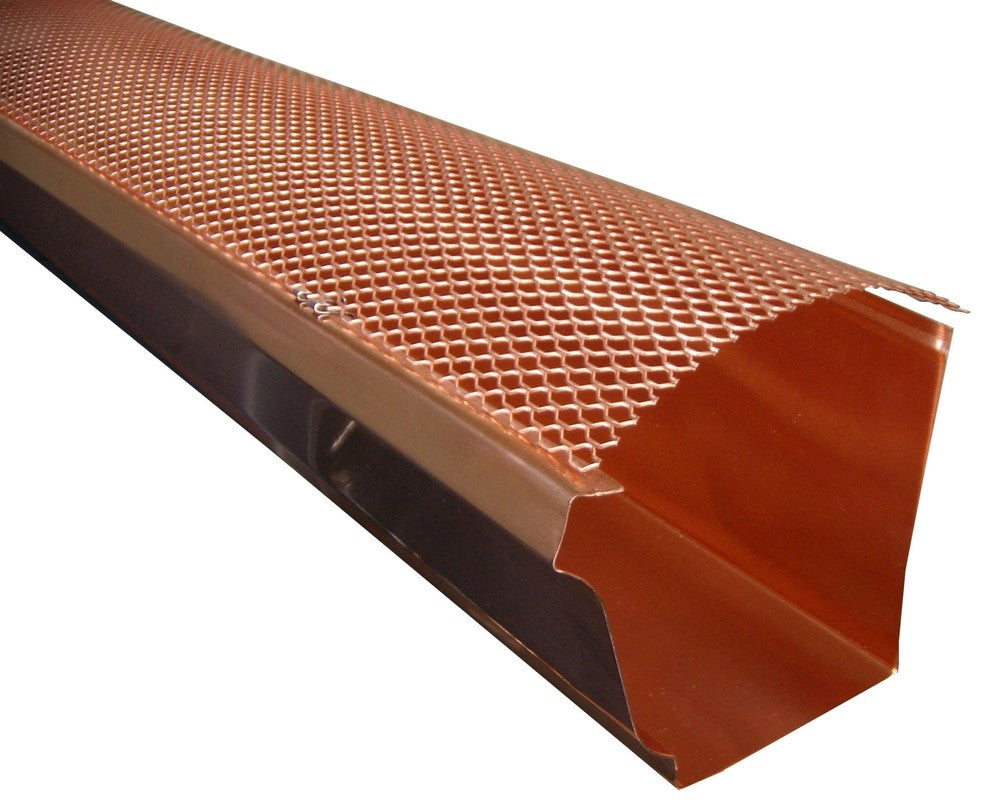 K Style Copper Hinged Gutter Screen, 5"