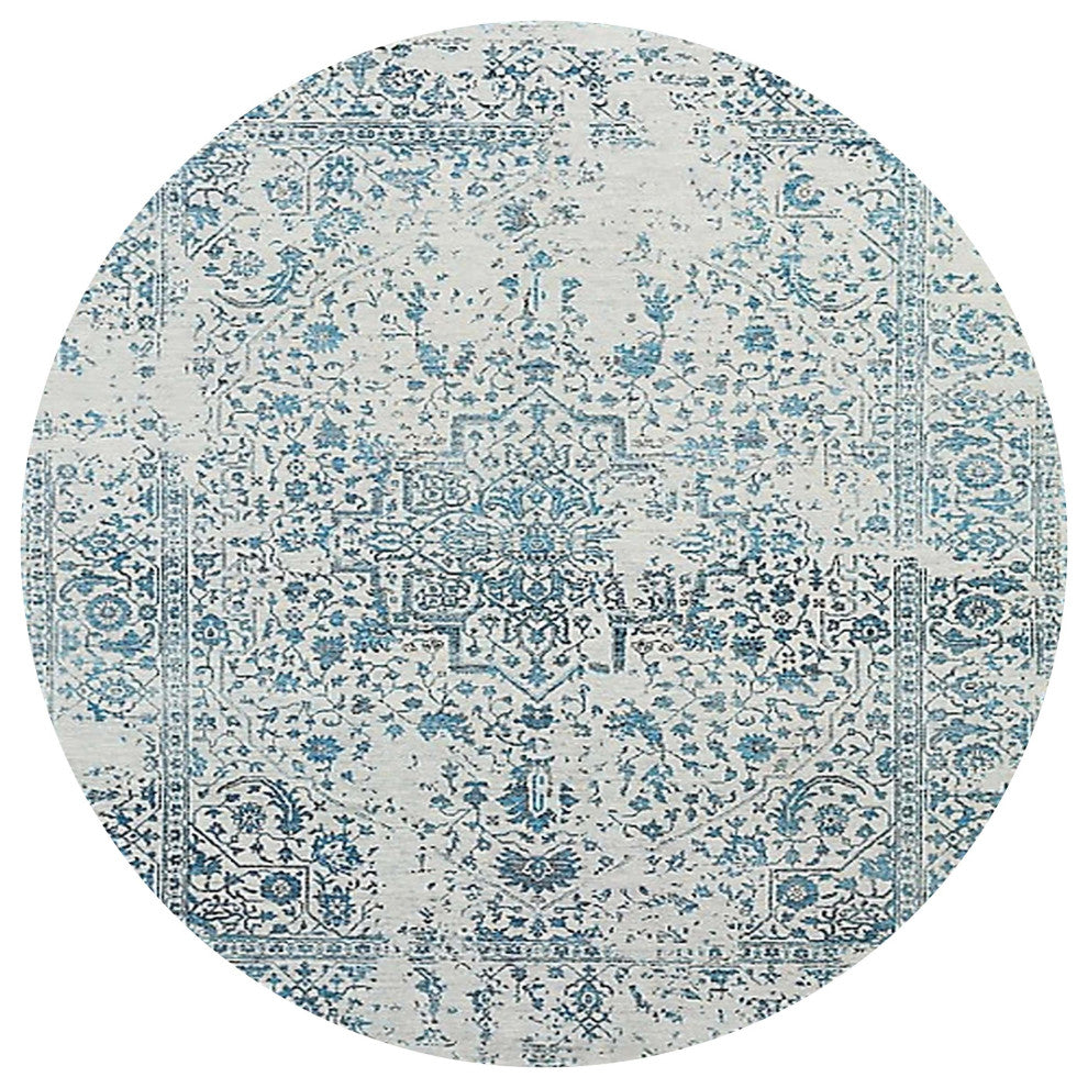 Ahgly Company Indoor Round Mid-Century Modern Area Rugs, 7' Round