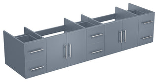 Geneva Transitional Dark Grey 84" Vanity Cabinet Only