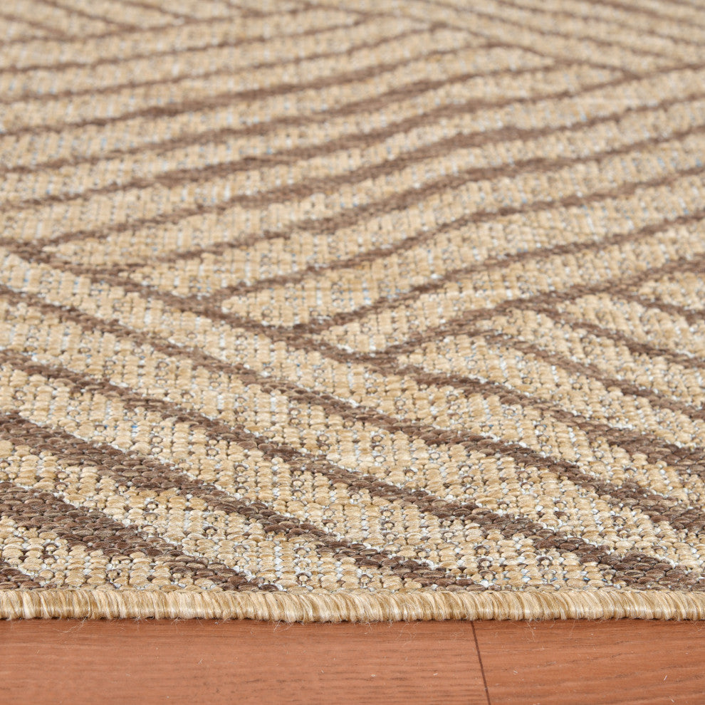 Maryland Abbel Indoor/Outdoor Area Rug, Beige, 6'6" x 9'10", Geometric