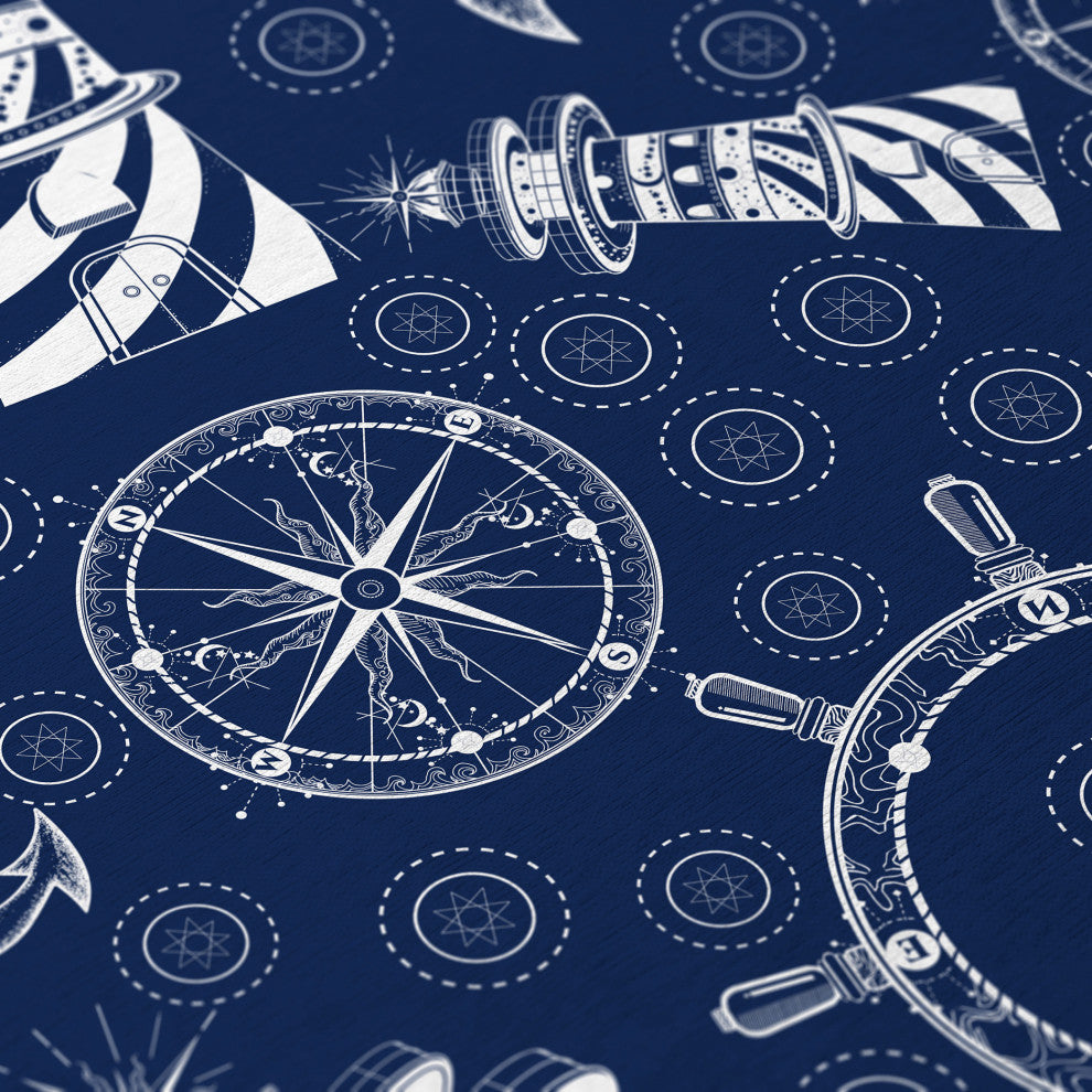 Indoor/Outdoor Harbor HA9 Navy Machine Washable 8' x 8' Round Rug