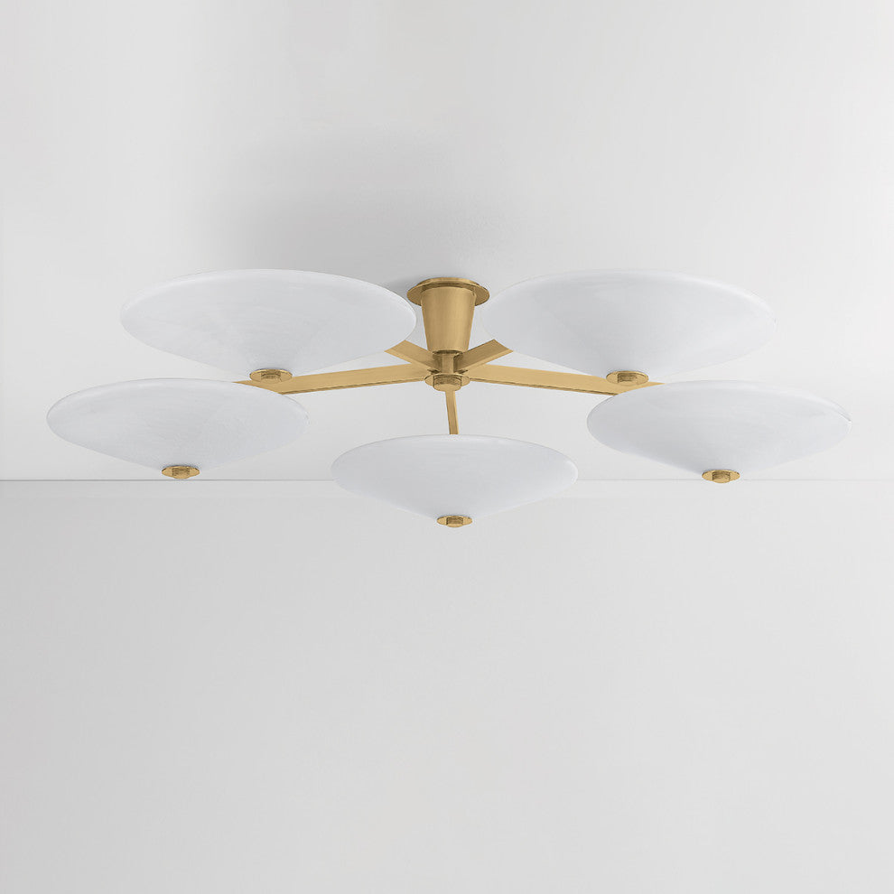 Corbett Lighting Cologne LED Flush Mount, Vintage Brass, 60"Dx11.75"H