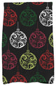 Painterly Bulbs Decorative Holiday Geometric Print Hand Towel, Black