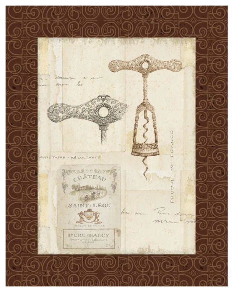 "Fancy Corkscrew II Border" Digital Paper Print by Daphne Brissonnet, 24"x30"