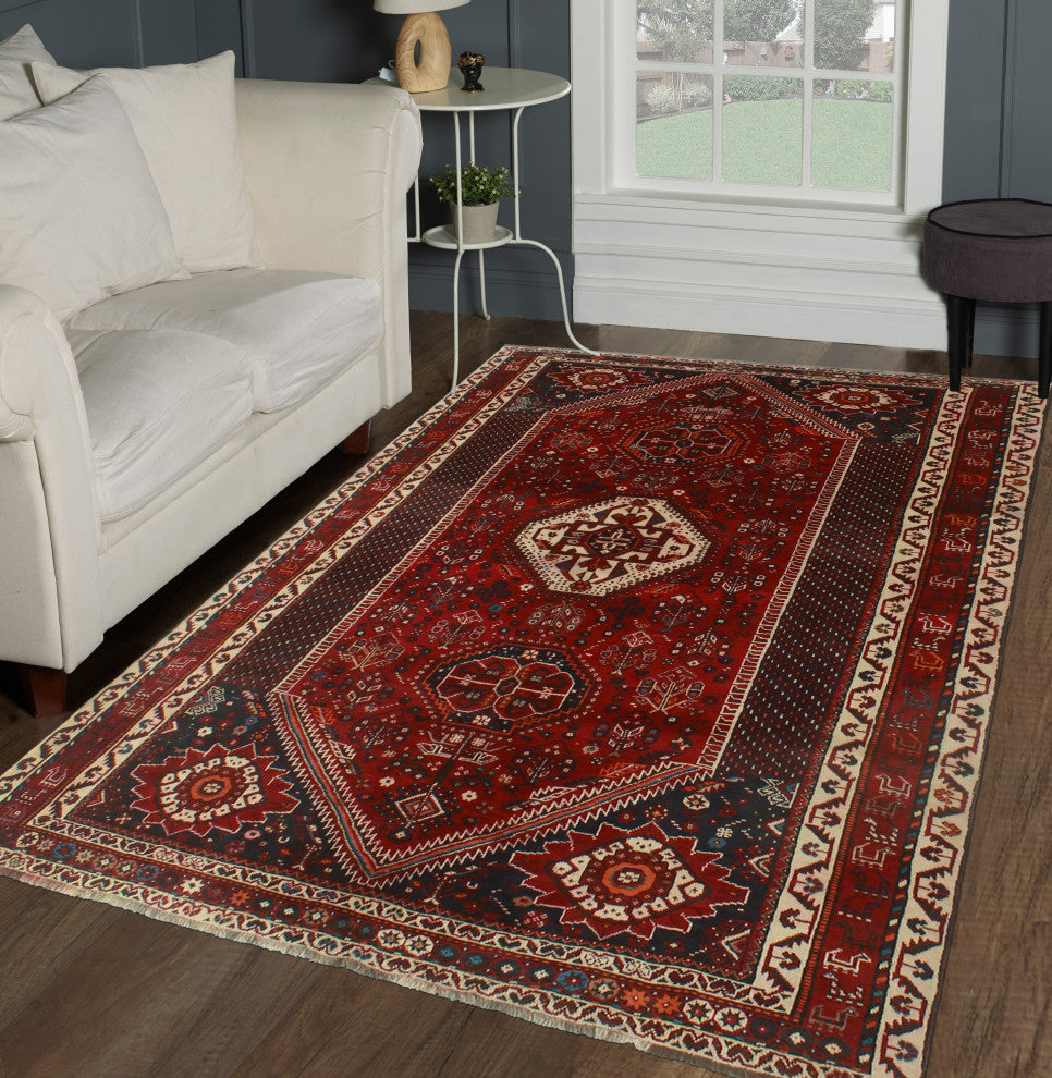 Fine Vintage Distressed Jarrett Red Rug