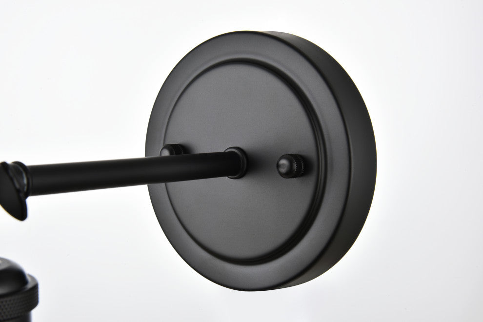1 Light Black Bath Sconce